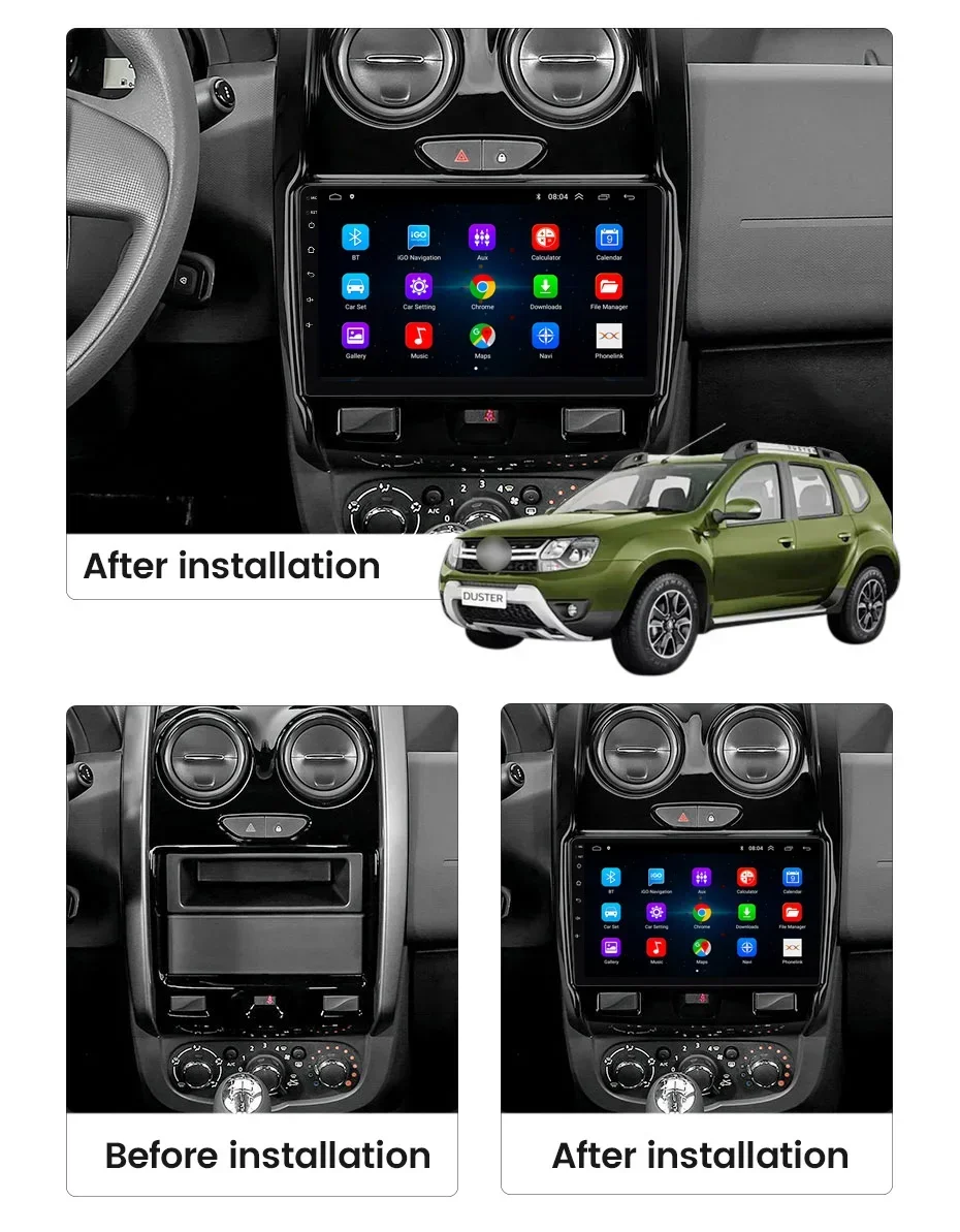 For Renault Duster 2015 - 2021 For LADA Largus 2021 Car Radio Multimedia Video Player Navigation GPS Android No 2din 2 din dvd