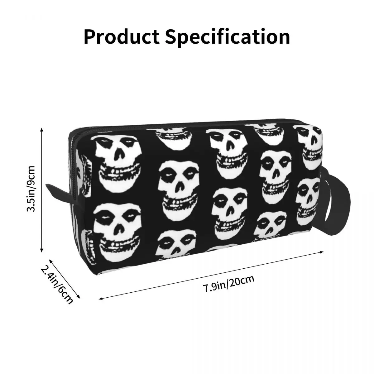 Misfits Band - Punk Rock Makeup Bag Cosmetic Organizer Storage Dopp Kit Toiletry Cosmetic Bag Women Beauty Travel Pencil Case