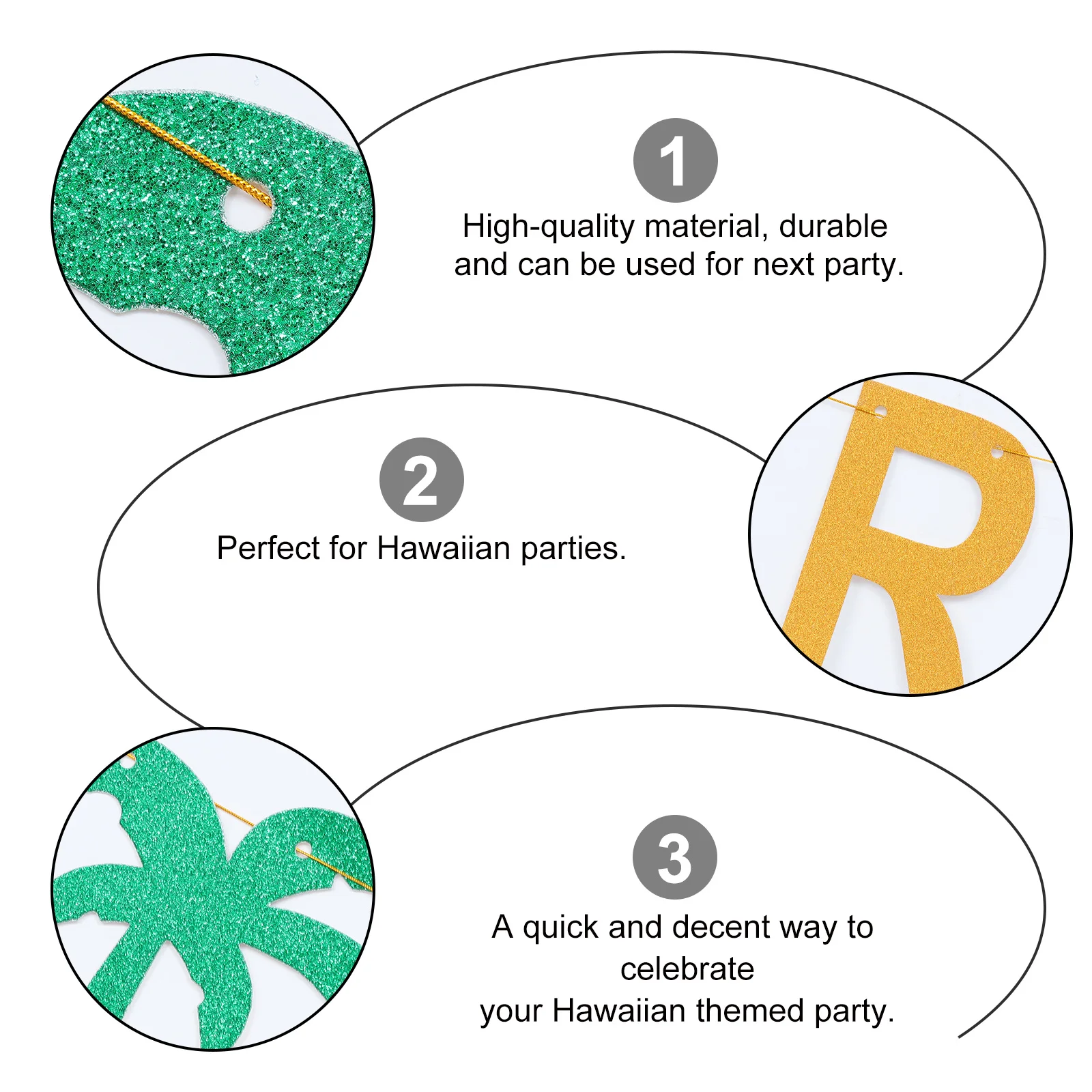 

1pc Party Decoration Bunting Hawaiian Beaches Coconut Tree Design For Luau Summer Tropical Wedding Beach Party