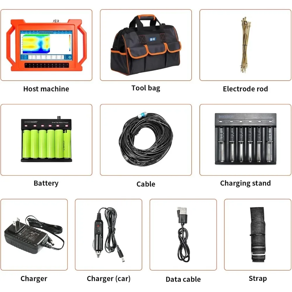 Groundwater Finder Detector GT500 - Advanced Underground Water Locator Depth Range 150M to 500M New Well Water Detection Device