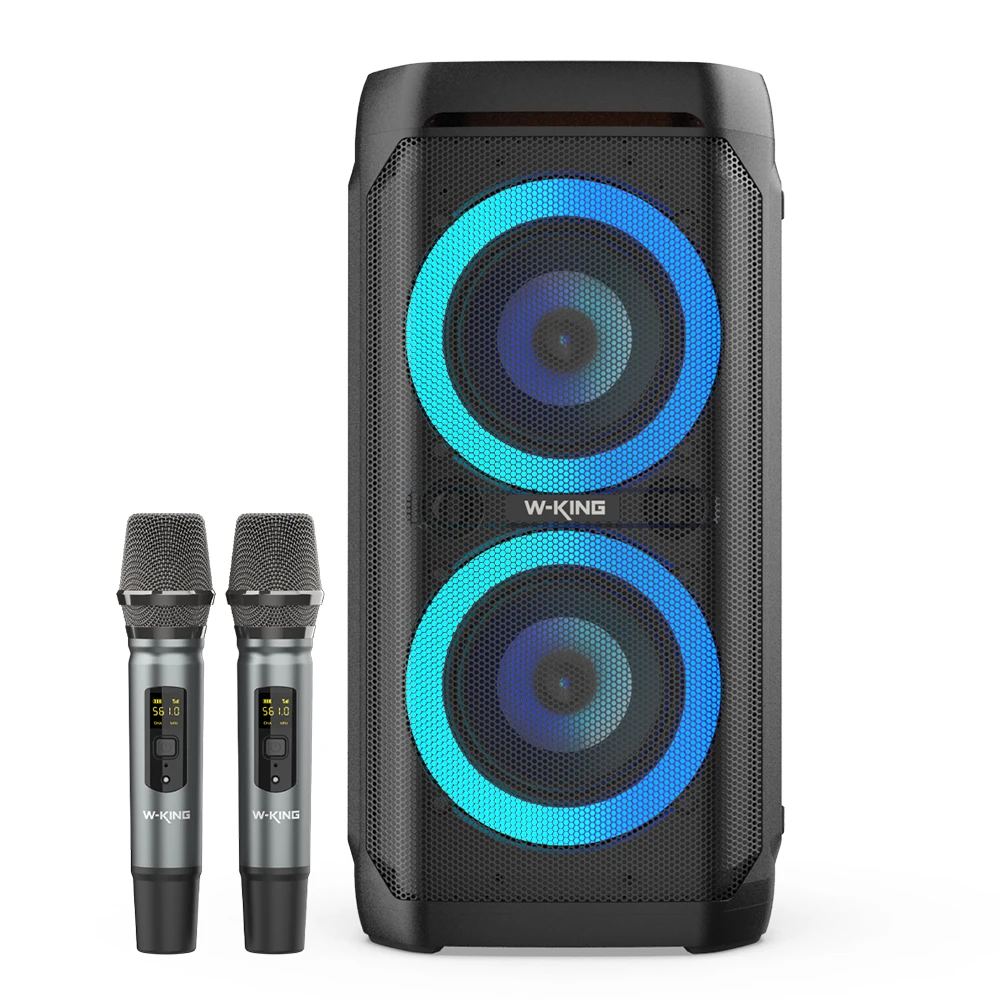 

Портативная колонка W-King T11+ PartyBox с UHF-микрофонами и Bluetooth для вечеринок на открытом воздухе