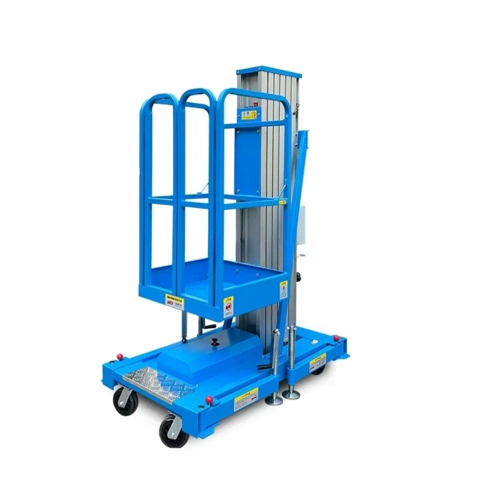 Lift Mobile Electric Hydraulic Aluminum Alloy Elevator Single Column 8 M Small Aerial Work