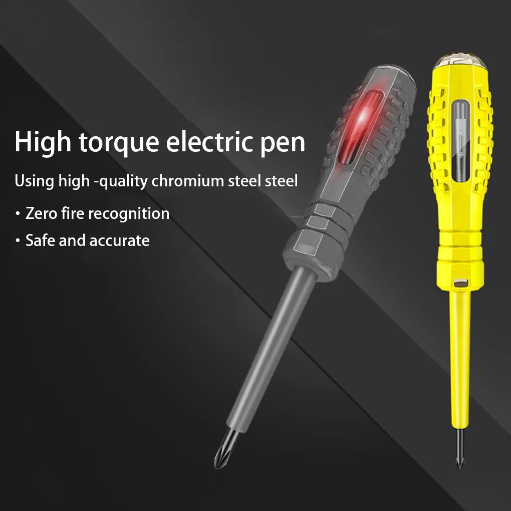 Word/Cross Screwdrivers Neon Bulb Indicator Meter Electric Pen Insulated Electrician Highlight Pocket Digital Voltage Tester Pen