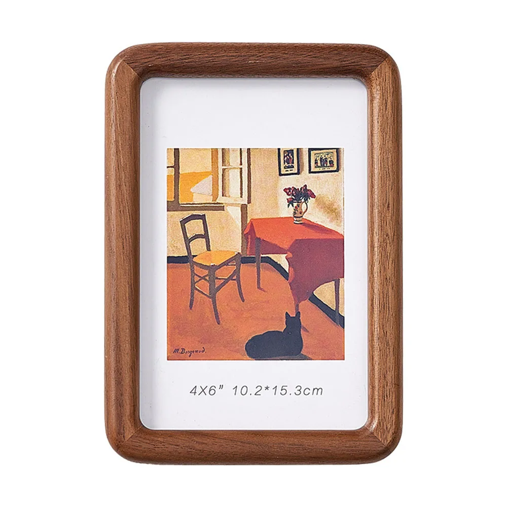 ​Round Corner Imported Solid Wood Mortise And Tenon Photo Frame  Hanging Wall Picture Frame Certificate Frame Wedding Photo A4A3