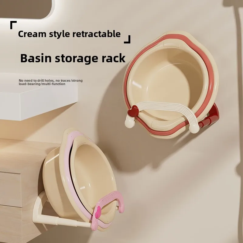 

Batoom Vani Sink Ra Suction Cup Wall Mounted Expandable Foldable Storage elf Plastic Household Batoom Organizer