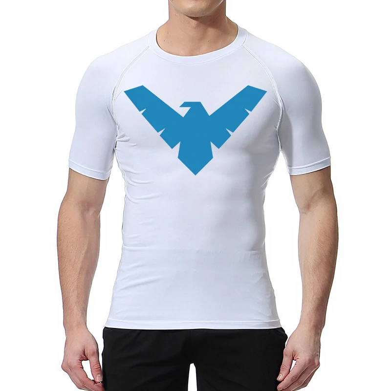Graphic Short Sleeve Compression Shirts for Men Gym Workout Running Tshirts Summer Sporty Quick Dry Tees Baselayers Undershirts image 5