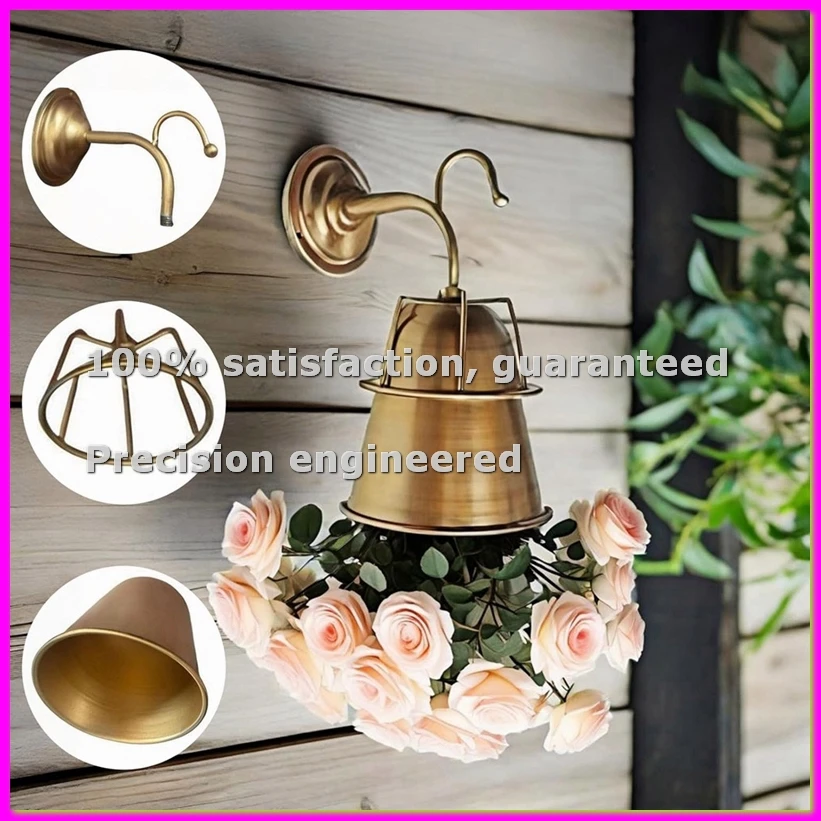 

Wall Vase,Iron Wall Planter with Versatile Hook- Indoor/Outdoor Plant Holder for Live or Silver-AD23