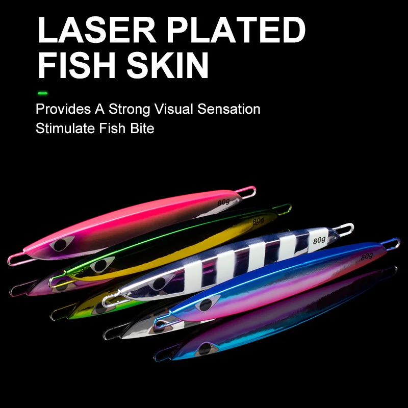 OBSESSION J114 Jigbait salada – Forma plana brillo UV lento - imagen 4