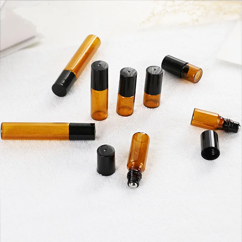 Hot Sale Glass Roll-on Bottles with Stainless Steel Roller Balls Empty Cosmetic Containers Refillable Bottle