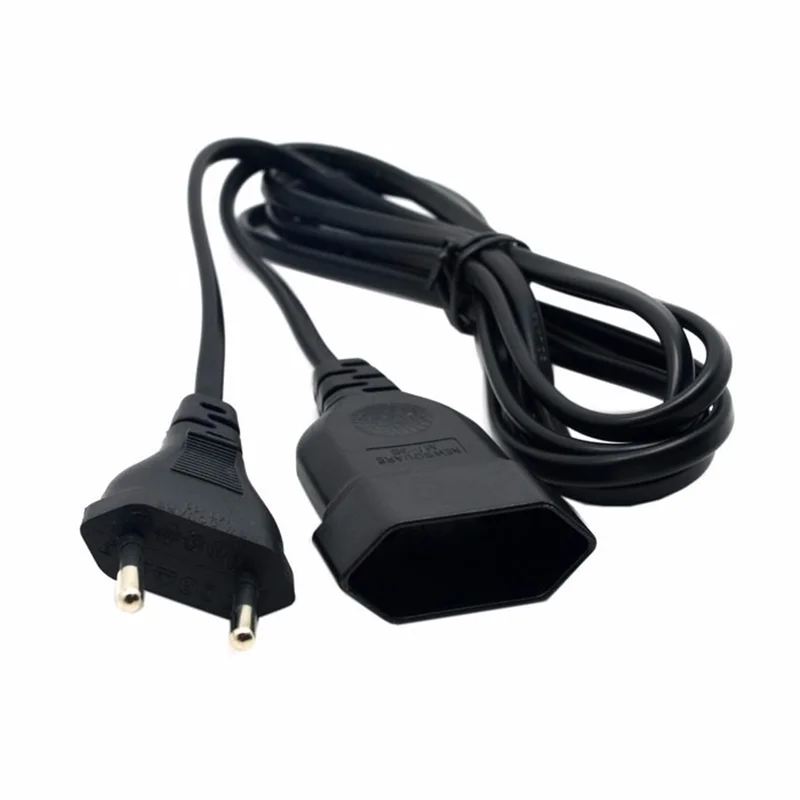 0.5m 1m 2m European EU 2 Prong VDE Male to Female Power Extension Cord Cable for PC Computer PDU UPS