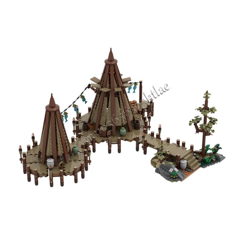 1431PCS MOC Customize Space Battle Series Seaside fishing boat Puzzle Model DIY Assembly Education Originality Kid Toy Xmas Gift