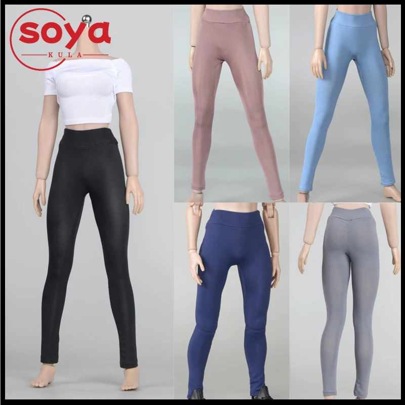 ألعاب الفلفل الحار GBT-002 1/6 سراويل اليوغا النسائية عالية الخصر سراويل ضيقة مرنة الملابس نموذج صالح 12 ''الجندي عمل الشكل الجسم #1