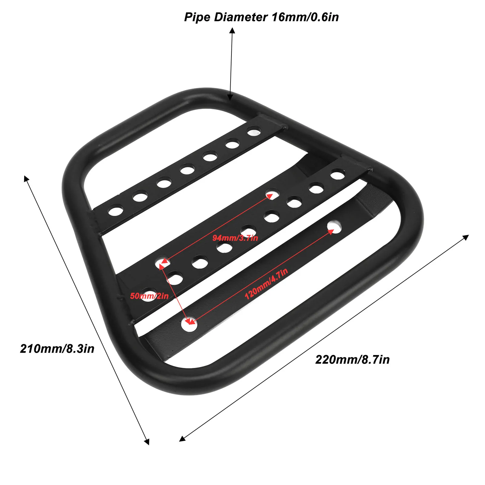 Suporte de bagagem traseira rack elegante robusto seguro prateleira de bagagem traseira da motocicleta para rua scrambler
