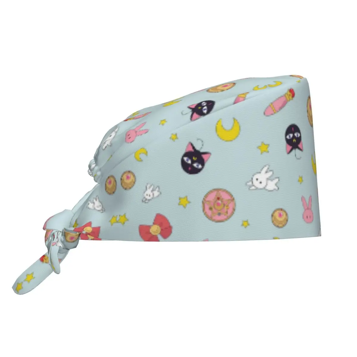 月のウサギスクラブキャップファッションアニメ病院医療看護外科キャップ男性女性看護師歯科医スパキャップ帽子