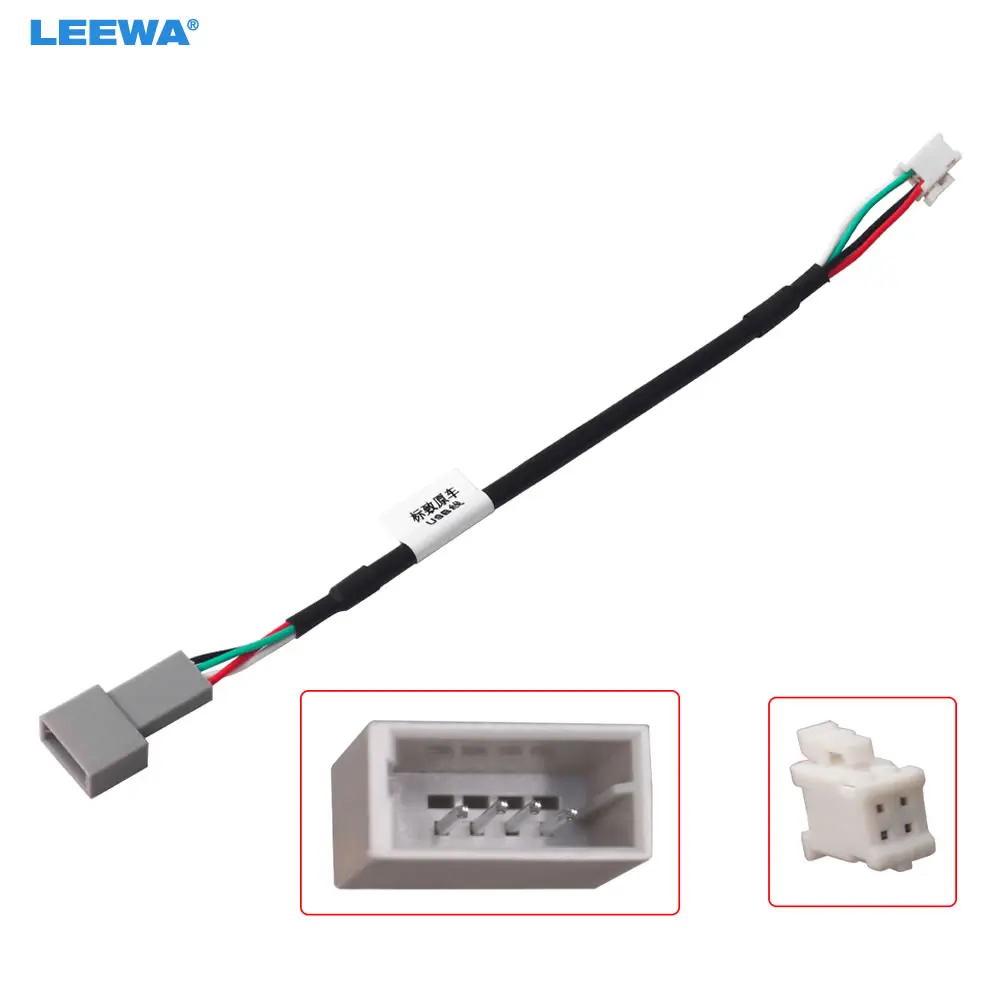 

LEEWA автомобильный аудиовходной провод для передачи данных, оригинальный разъем, 4-контактный автомобильный USB-адаптер для Peugeot, USB-кабель-адаптер # CA7050