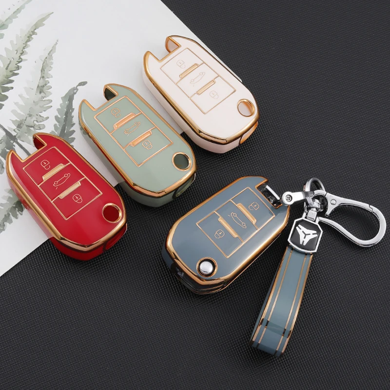 TPU Auto Remote Key Fall Abdeckung Shell Für Peugeot 107 206 208 306 307 308 2008 3008 4008 5008 RCZ citroen C1 C2 C3 C4 C5 KAKTUS C8