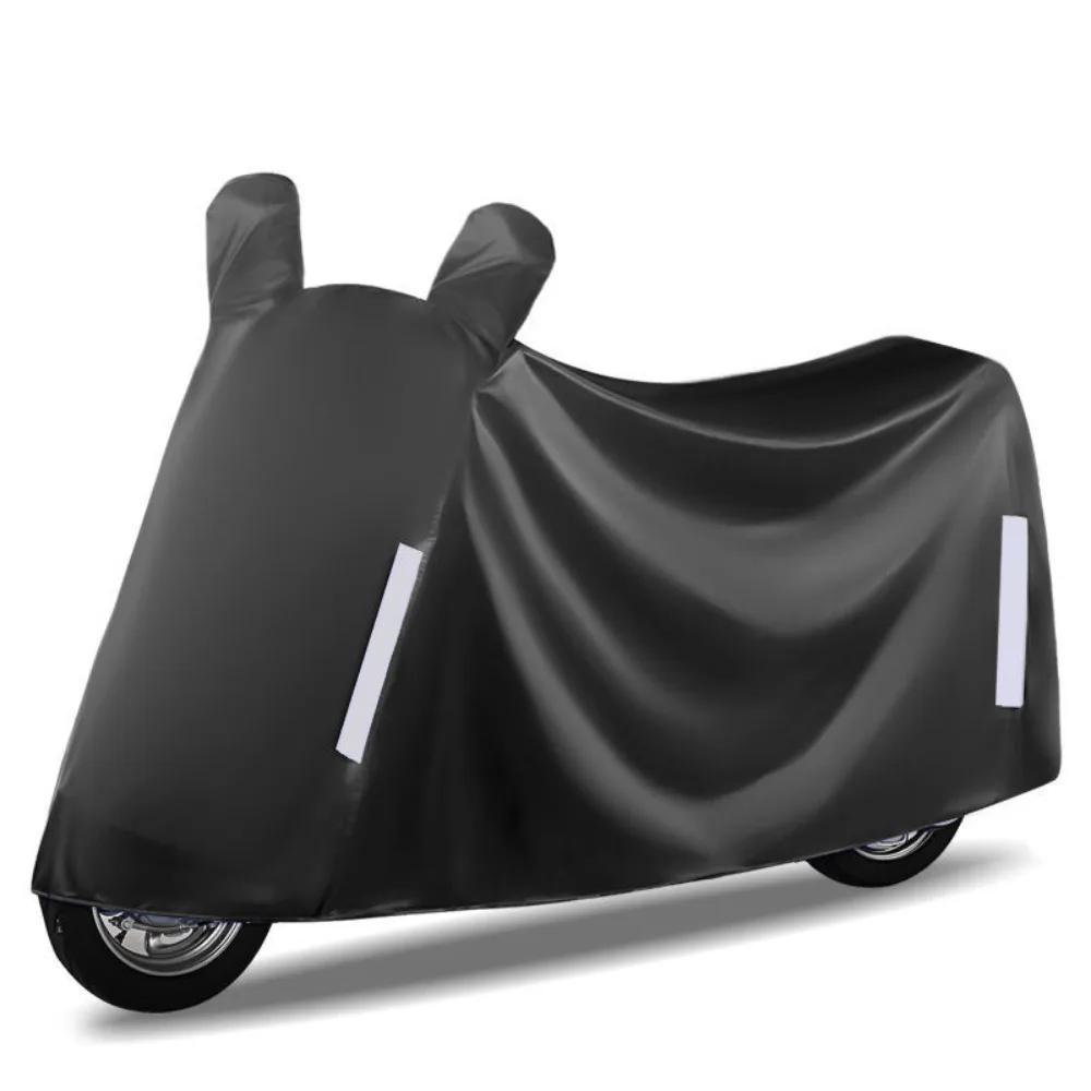 

New Thickened Electric Vehicle Cover Dustproof Sun Protection Motorcycle Cover Rainproof with Reflective Strip Battery Car Cover
