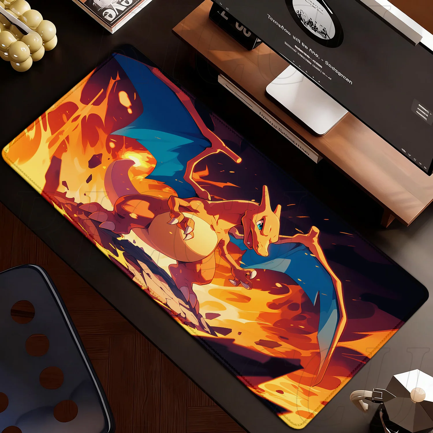 

Hot 30X60CM Gaming Mouse Pad P-pokemon Charizard HD Pc Mousepad XXL keyboard Non-Slip Office Carpet Laptop Mice expand Desk mats