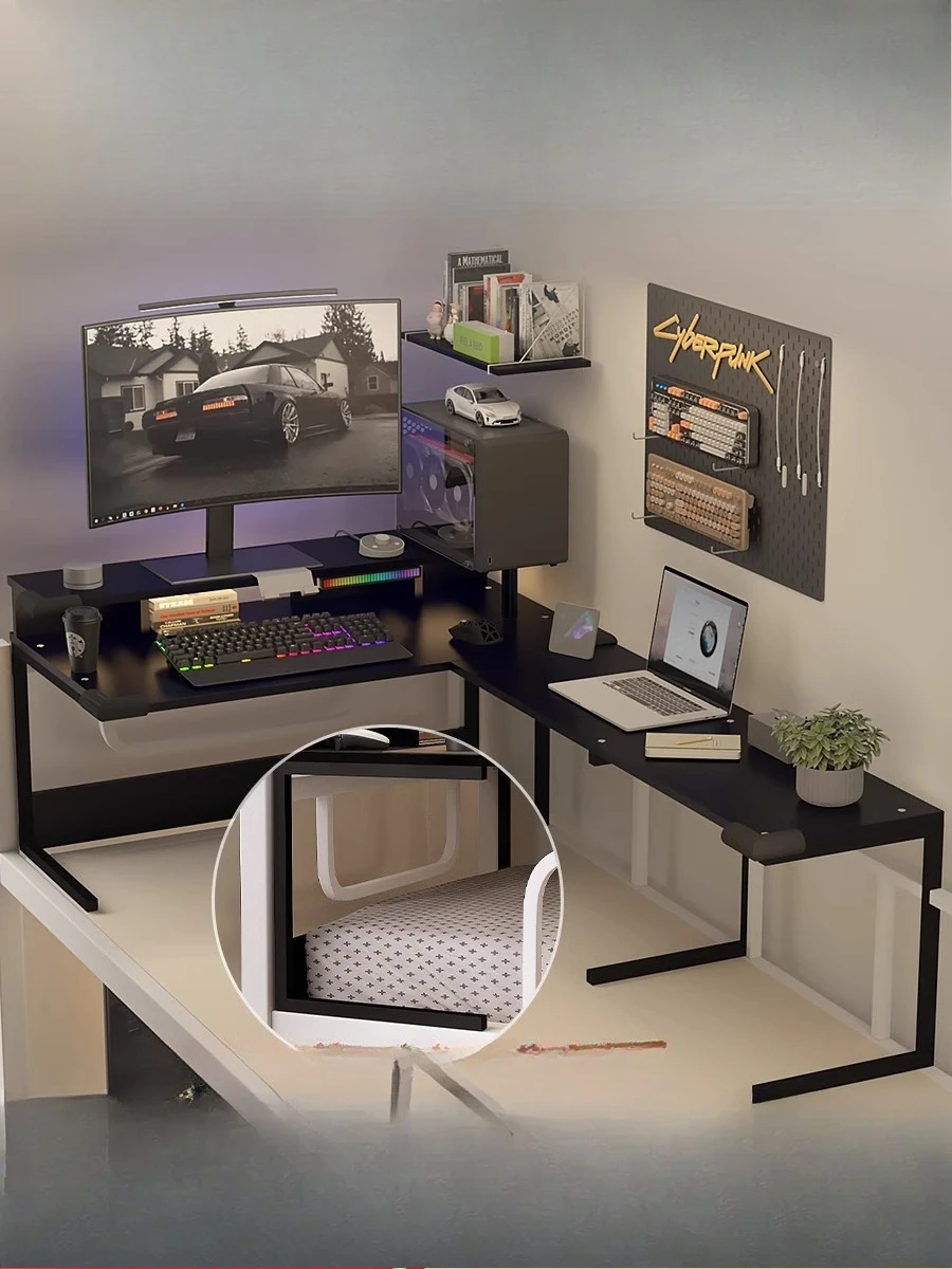

Bed Hanging Computer Desk Corner Table College Student Dormitory Artifact Gaming Table Desktop
