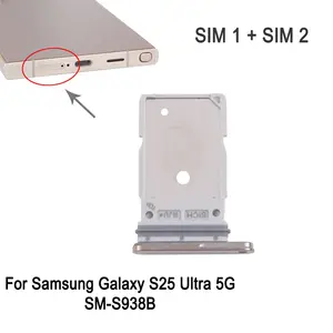 Bilashmart Dual SIM Card Tray Samsung Galaxy S25 Ultra 5G SM S938B Phone SIM1 + SIM2 Card Tray Replacement Part