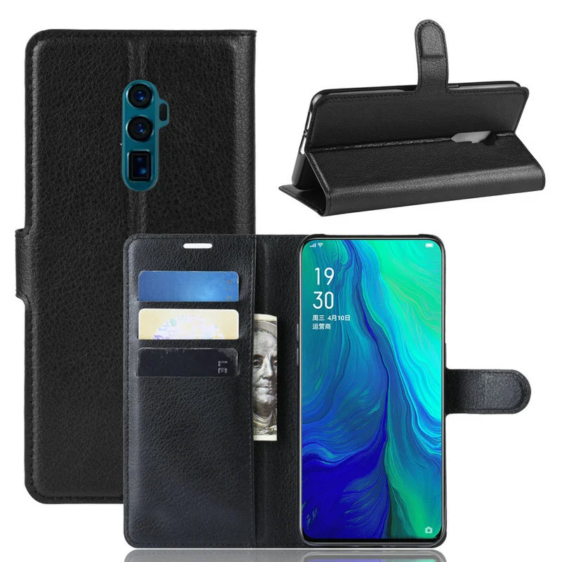 For Oppo Reno 10x zoom Wallet Phone Case for Oppo Reno 5G CPH1921 Flip Leather Cover Case Capa Etui Coque Fundas