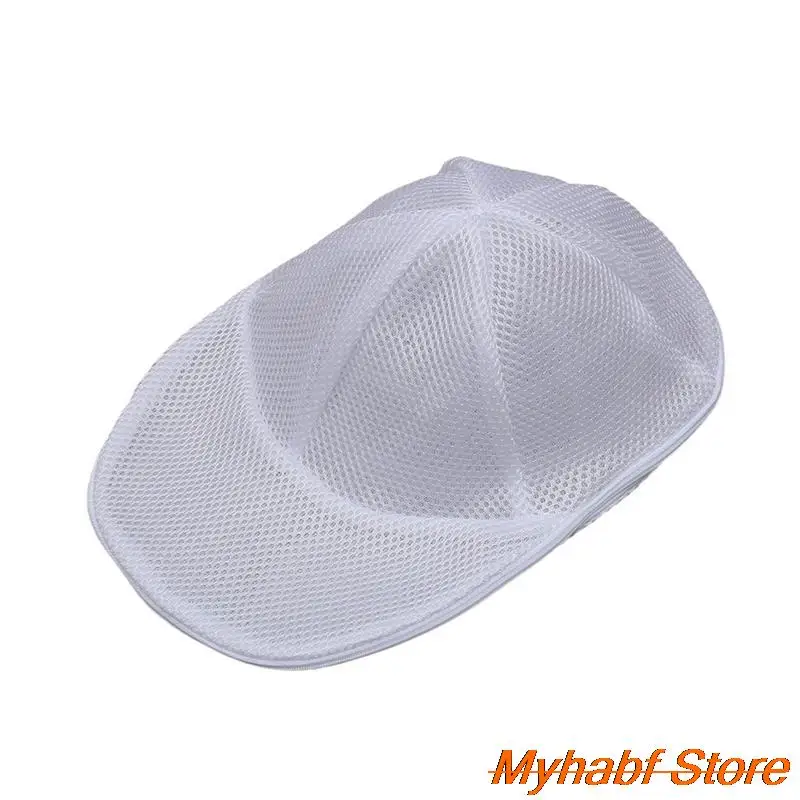 Hat Wash Protector Baseball Cap Cleaner Holder Zippered Mesh Laundry Bag for Flat Hat Curved Cap Washing Cage Hat Washer Cleaner