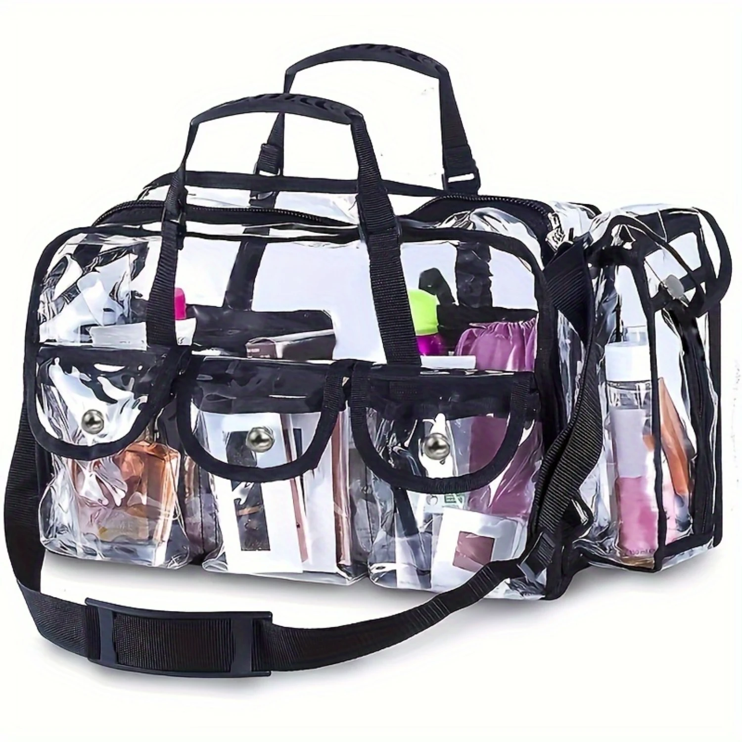 PVC Large Capacity Waterproof Cosmetic Bag for Travel & Beach