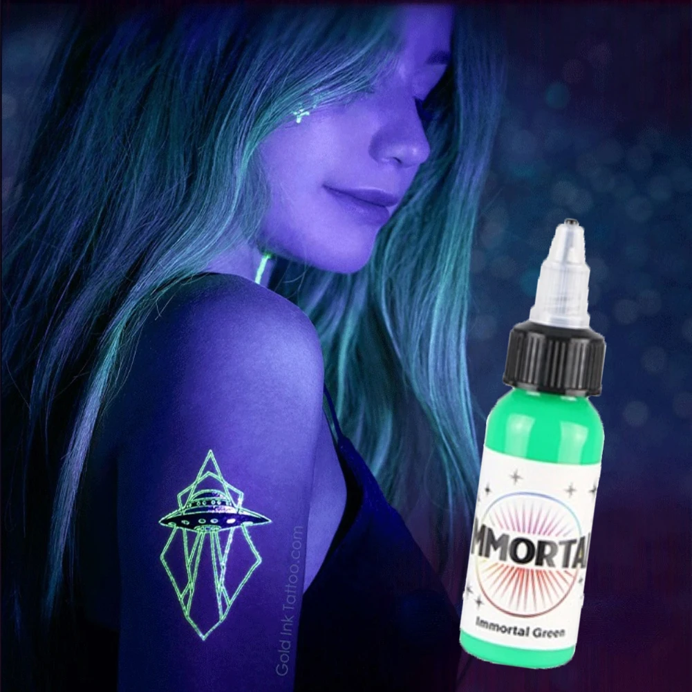 8Colors Fluorescent Tattoo Pigment Purple Light Professional Semi-Permanent Microblading Easy Coloring Body Makeup Inks 15ML