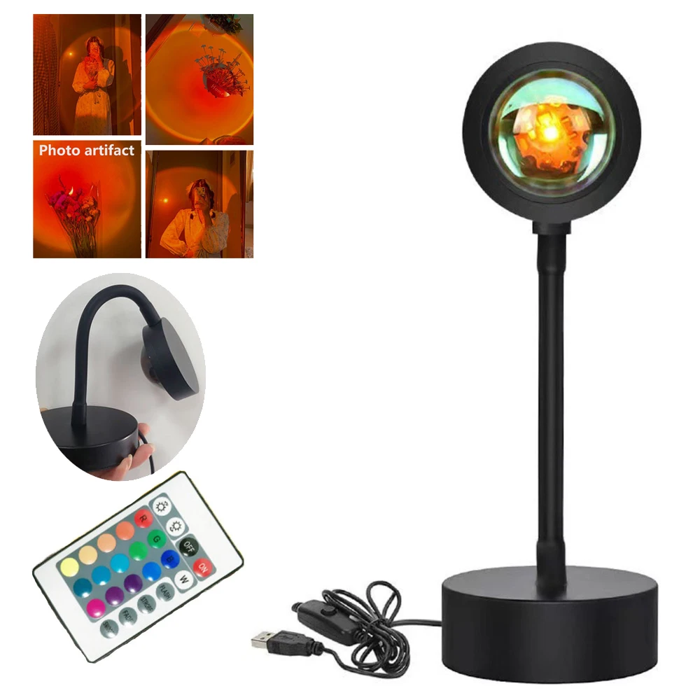 NEWBIRTH LED Sonnenuntergang Lampe Nachthimmel USB Projektor Geburtstag Party Dekoration Stimmung Lichter Für Schlafzimmer Wohnzimmer Wand Fotografie 5