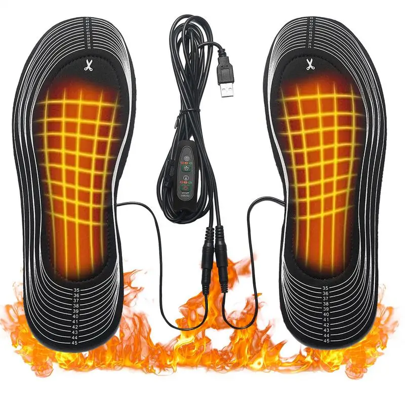 

USB Heated Shoe Insoles Foot Warming Pad Feet Warmer Sock Pad Mat Winter Outdoor Sports Electric Heating Insole Winter Warm