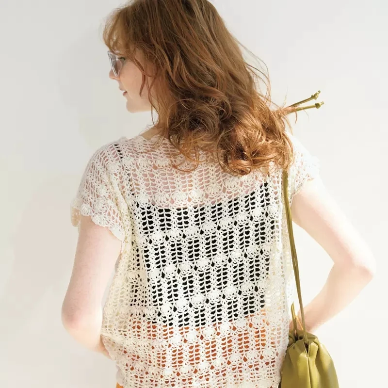 Keitodama Vol.42 Beautiful And Romantic Lace Style Knitting Book Pullover Shawl Simple Summer Needle Lace Weaving Book