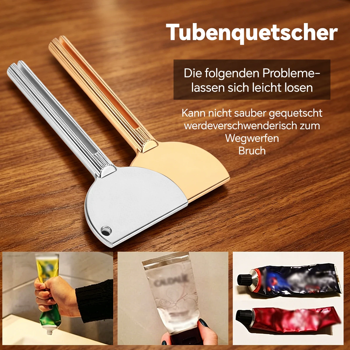 Stainless Steel Tube Squeezer Metal Toothpaste Hair Dye Cream Roller Dispenser Salon Barber Tool for Cosmetics Paint Lotion