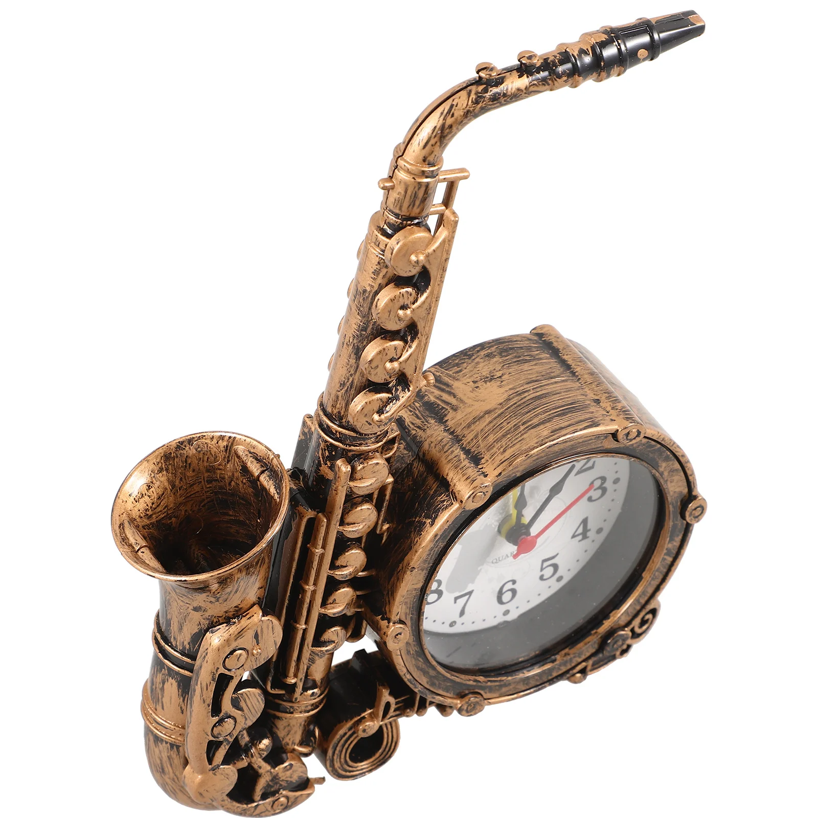 

Creative Saxophone Alarm Clock Unique Musical Design Tabletop Timepiece for Desk Dorm Room Decor Household Daily Use Clock