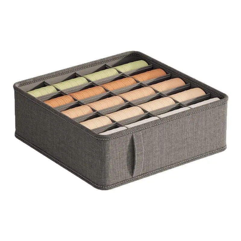 Schrank-Organizer für Unterwäsche, Aufbewahrungsbox, Schubladen-Organizer aus Stoff, faltbar, Schrank-Aufbewahrungsboxen zum Aufbewahren von Socken, Unterwäsche, Krawatten, Gürteln – Detail 5
