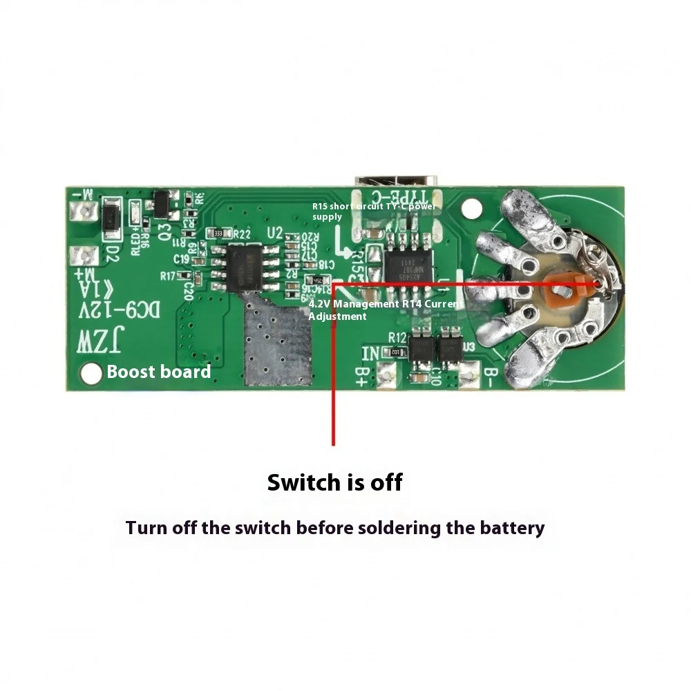 DC-DC دفعة وحدة 3.7 فولت إلى 9 فولت/12 فولت مروحة ستبليس تنظيم السرعة مجلس 12 واط مروحة صغيرة لوحة دوائر كهربائية سرعة منظم دفعة وحدة