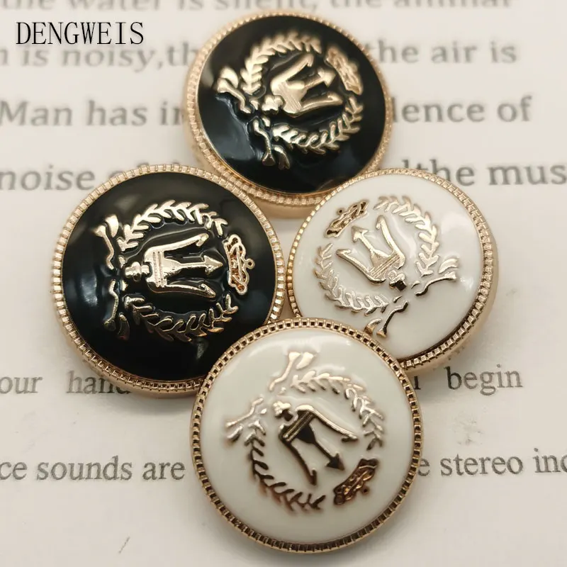 British College Style Metal Buttons for Clothing Coat Suit Sewing Buttons Sewing Accessories DIY Jacket Shirt Buttons 6pcs