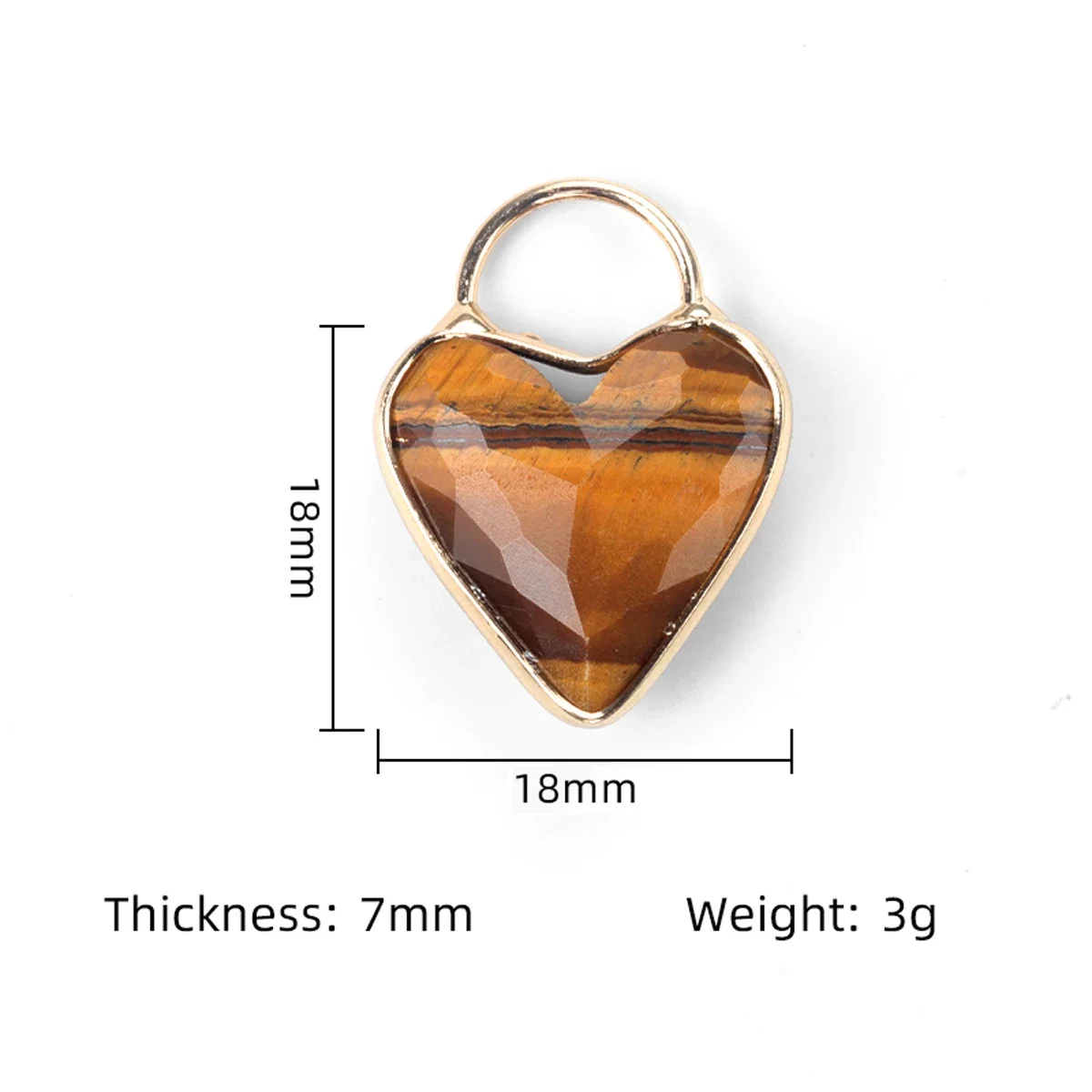 10PCS Wholesale Fashion Heart-shaped Natural Stone Rose Quartz Pendant 18mm Jewelry Making DIY Necklace Earrings Accessories