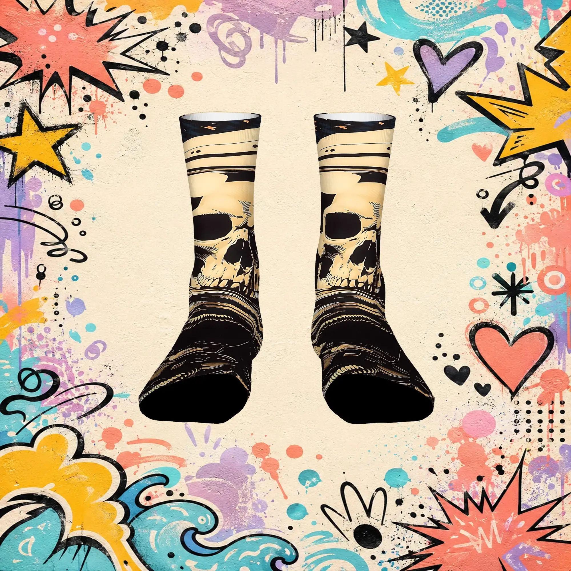 Cockpit Chaos Sci Fi Print Funny Men's compression Socks Unisex items Crew Sock Cycling socks