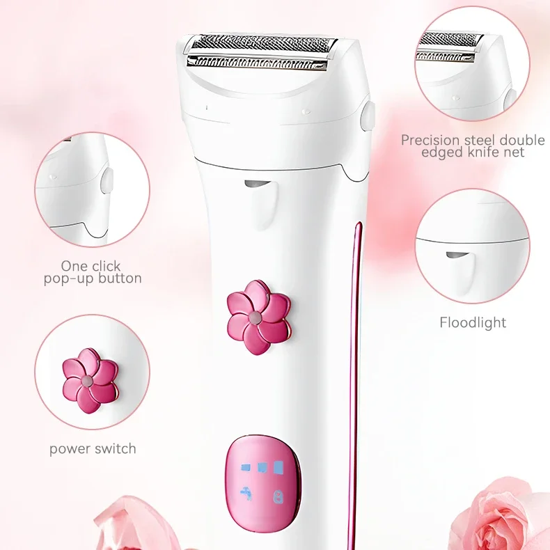 Kemei Impermeável Elétrica Lady Shaver, Mulheres Trimmer, Perna De Cabelo, Depiladora Máquina, Preço de Atacado, km-304