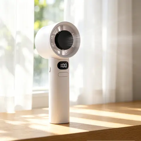 Portable Hand Fan , 120 Wind Speeds, Mini Bladeless Handheld Fan, USB Rechargeable Personal Highspeed Fans, Electric Eyelash Fan