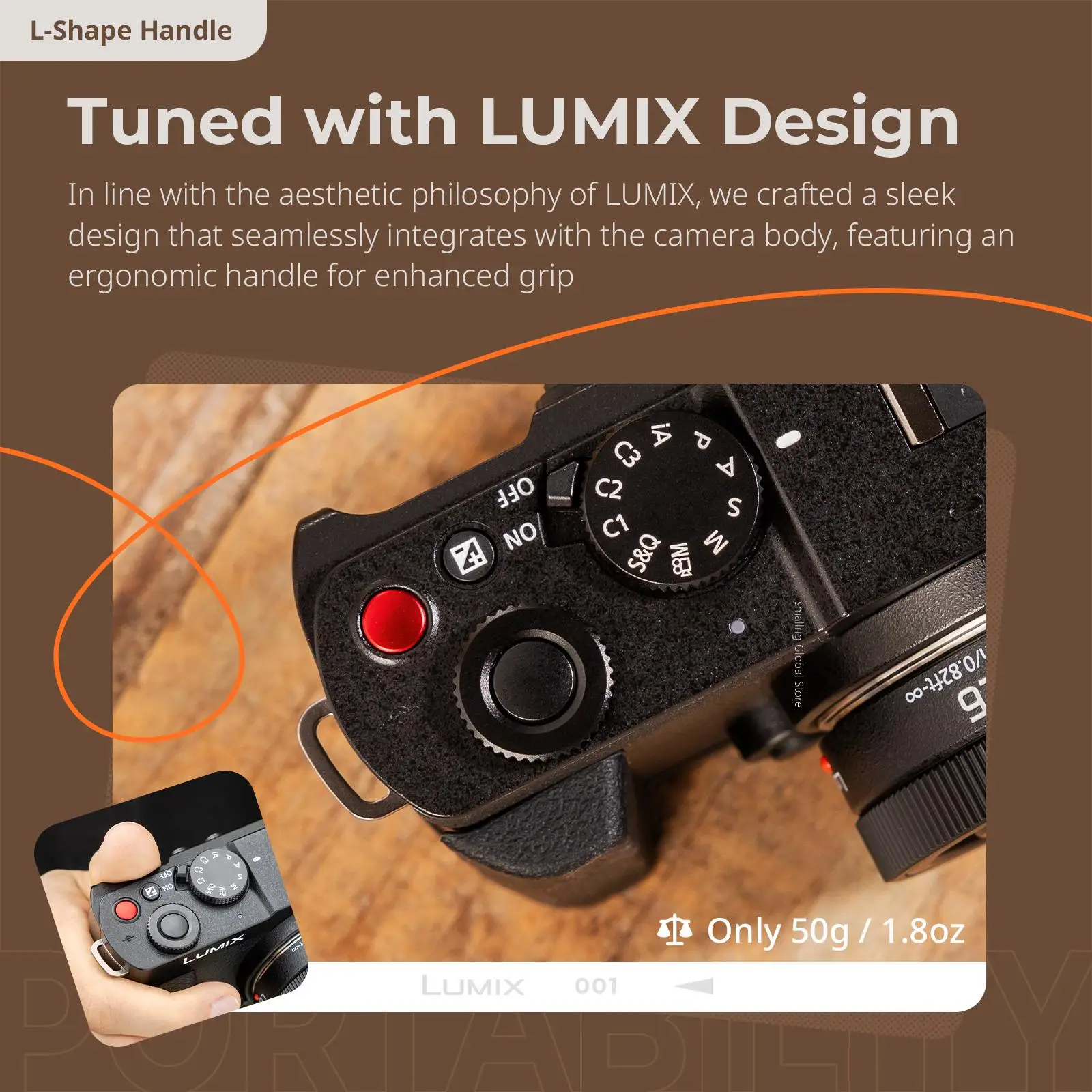 SmallRig L-Shape Handle for Panasonic LUMIX S9 Photography Base Plate Photography Protective Tools 4517