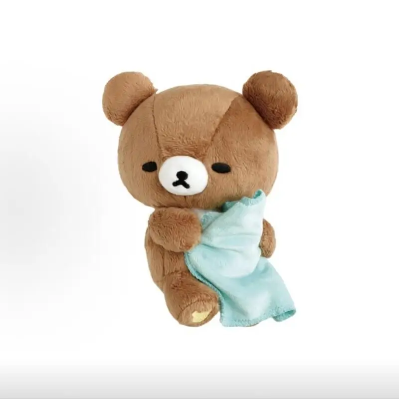 

Rilakkuma Cartoon Plush Doll Anime Peripheral Backpack Pendant Kawaii Keychain Creative Toys Birthday Gifts for Boys and Girls