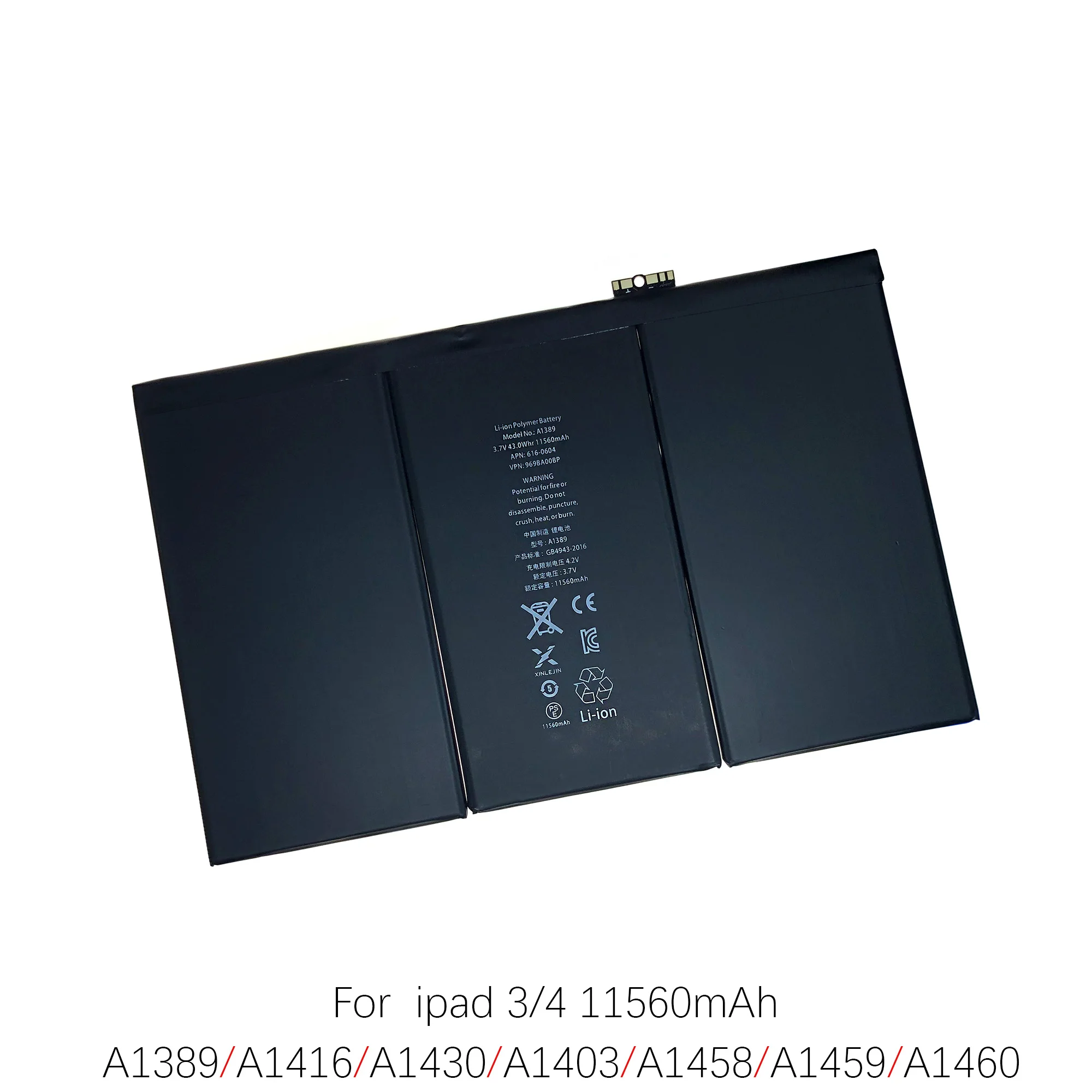 Battery For iPad 2 ipad3 ipad4 A1376 Bateria A1389 Replacement Lithium Polymer A1395 A1396 A1397 A1416 A1430 A1403 A1458 Battery