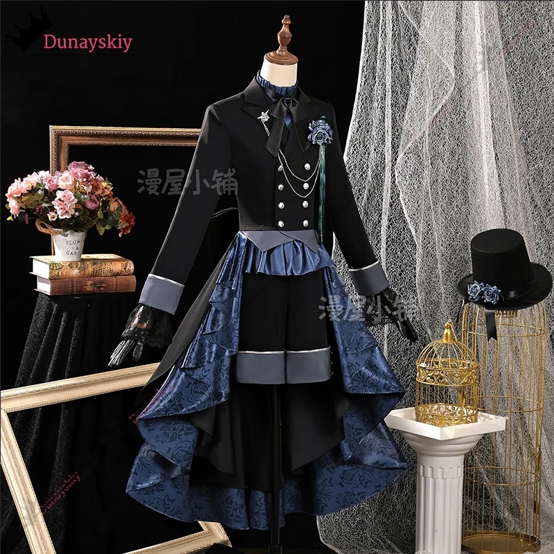 Black Ciel Phantomhive Butler Cosplay Costume Japanese Anime Gothic Lolita Dress Halloween Women's Costume Outfits Wig Prop view 3