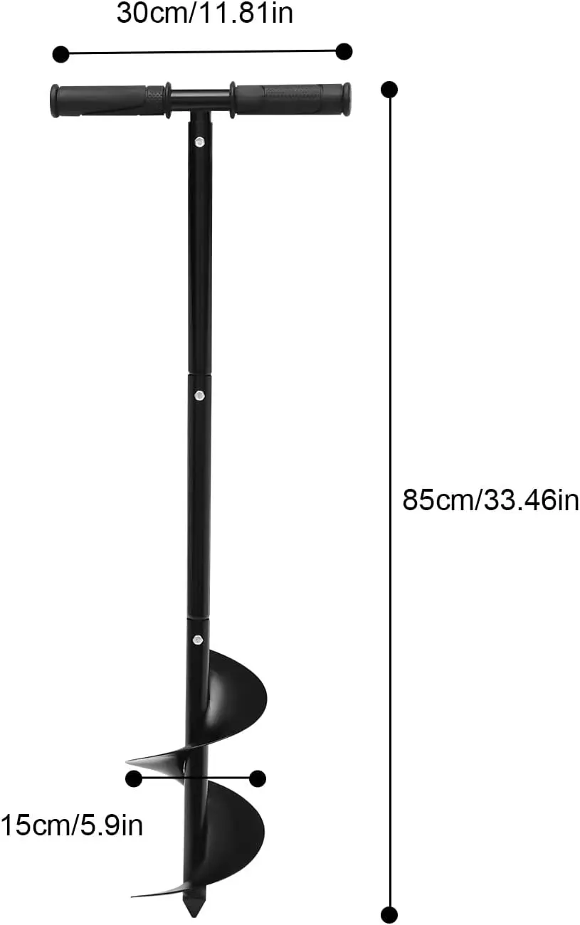 Manual Garden Hole Digging Drill Bit, Hand Drill Auger Post Hole Digger For Planting, Spiral Drill Planter For Bulb, Flower,