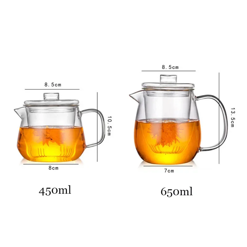 450ml 650ML Penguin Shape Glass Teapot with Infuser Chinese Tea Ceremony Tea Kettle Kung Fu Tea set Tea Maker