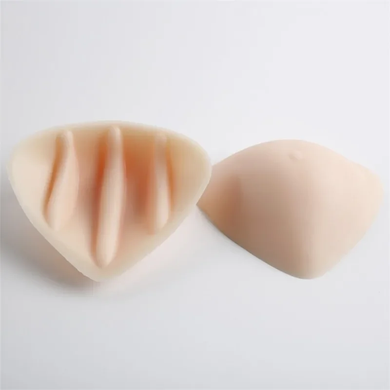 Triangle Artificial Breast Crossdresser Simulation Breathable Concave Bottom Vertical Pattern Breast Special Pad Breast