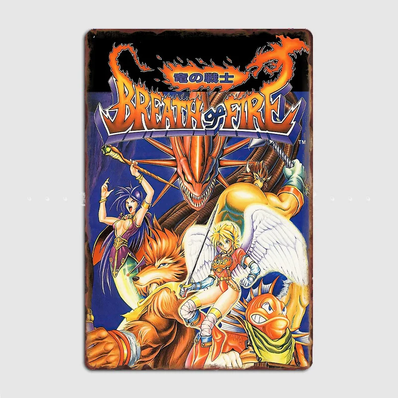 Retro Breath of Fire 2 Super Classic Poster Metal Sign Posters Car Club Bar Interior Bedroom Wall Art Home Decor Room Decoration