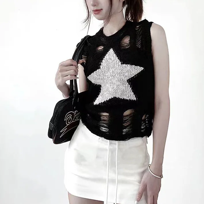 

Strap Vest Women's Knitted Sweater with a Small Design Sense Slimming and Skinny