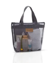 Pequena malha praia tote para viagens, elegante e durável saco de armazenamento para viagens, durável e durável